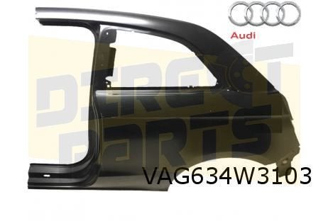 Audi A1 (6/10-11/18) zijwand Links achter (snijdeel) (3-drs., -, Verzenden, -, Nieuw