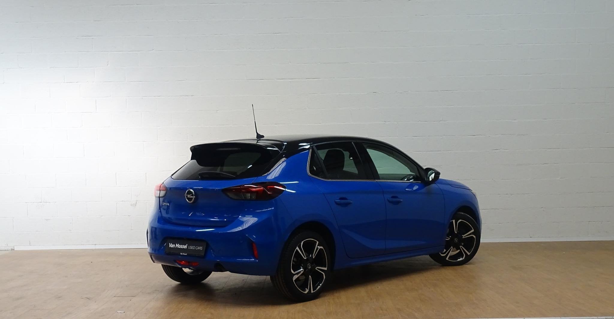 Opel Corsa 1.2T Elegance autotmaat+apple carplay+camera+zete, Auto's, Stof, Gebruikt, Blauw, Bedrijf