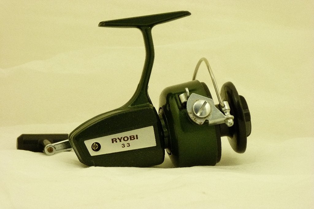 Vintage Ryobi 33 vismolen – Krasvrij en in topstaat, Ophalen of Verzenden, Zo goed als nieuw, Molen