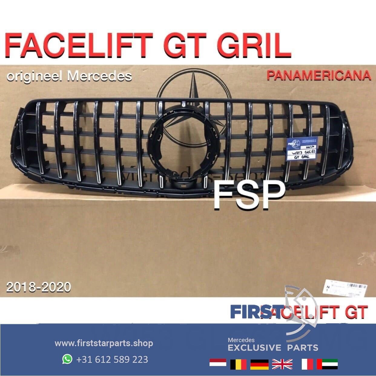 W253 X253 C253 FACELIFT GLC63s AMG GT GRILLE 2018-2021 ORIGI, Utilisé, -, -, Enlèvement ou Envoi