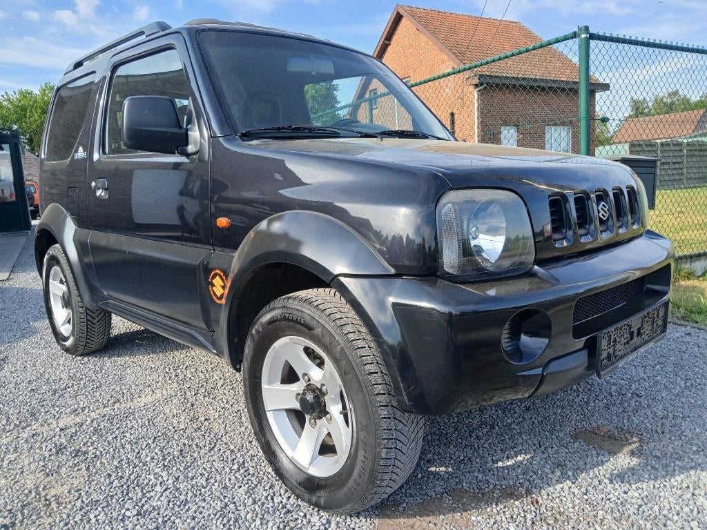 suzuki jimny #4x4# 1300cc benzine !!109 000km!! gekeurd, 4 zetels, Stof, Zwart, Bedrijf