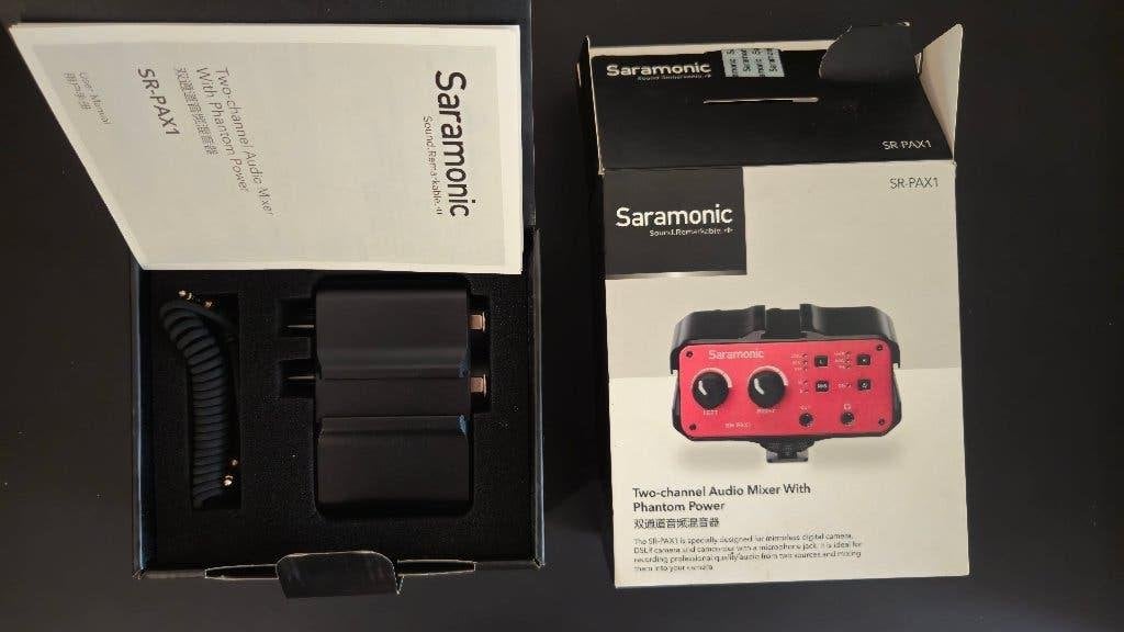 Saramonix SR pax 1 mixer voor DSLR, Ophalen of Verzenden, Zo goed als nieuw, Minder dan 5 kanalen, Microfooningang