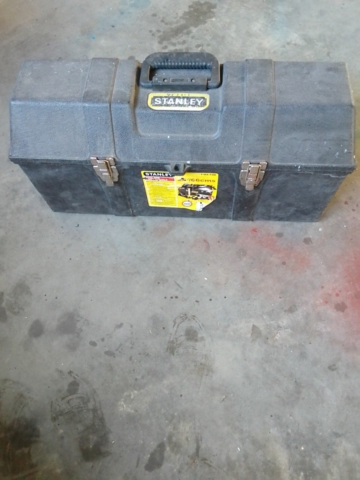 grote werk koffer Stanley in PVC Herselt richting Westerlo, Ophalen