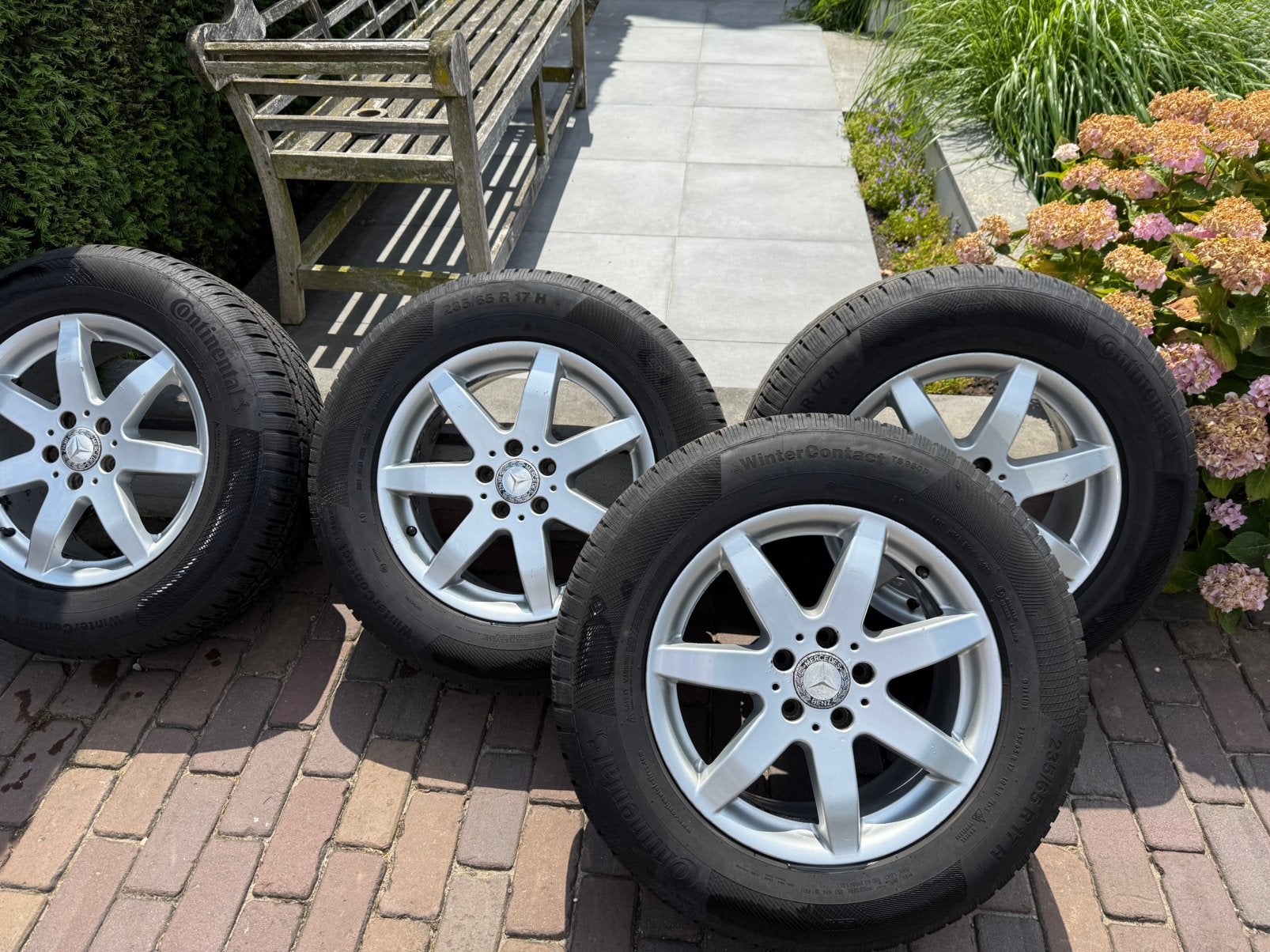 Mercedes winterset, Auto-onderdelen, Banden en Velgen, Ophalen, Band(en)