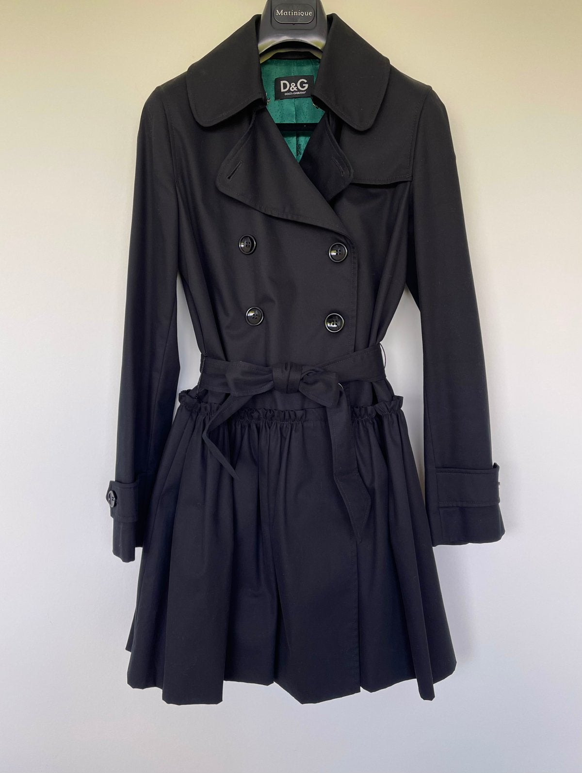 Trench-coat D&G, Enlèvement ou Envoi, Dolce&Gabanna, Noir, Taille 42/44 (L)