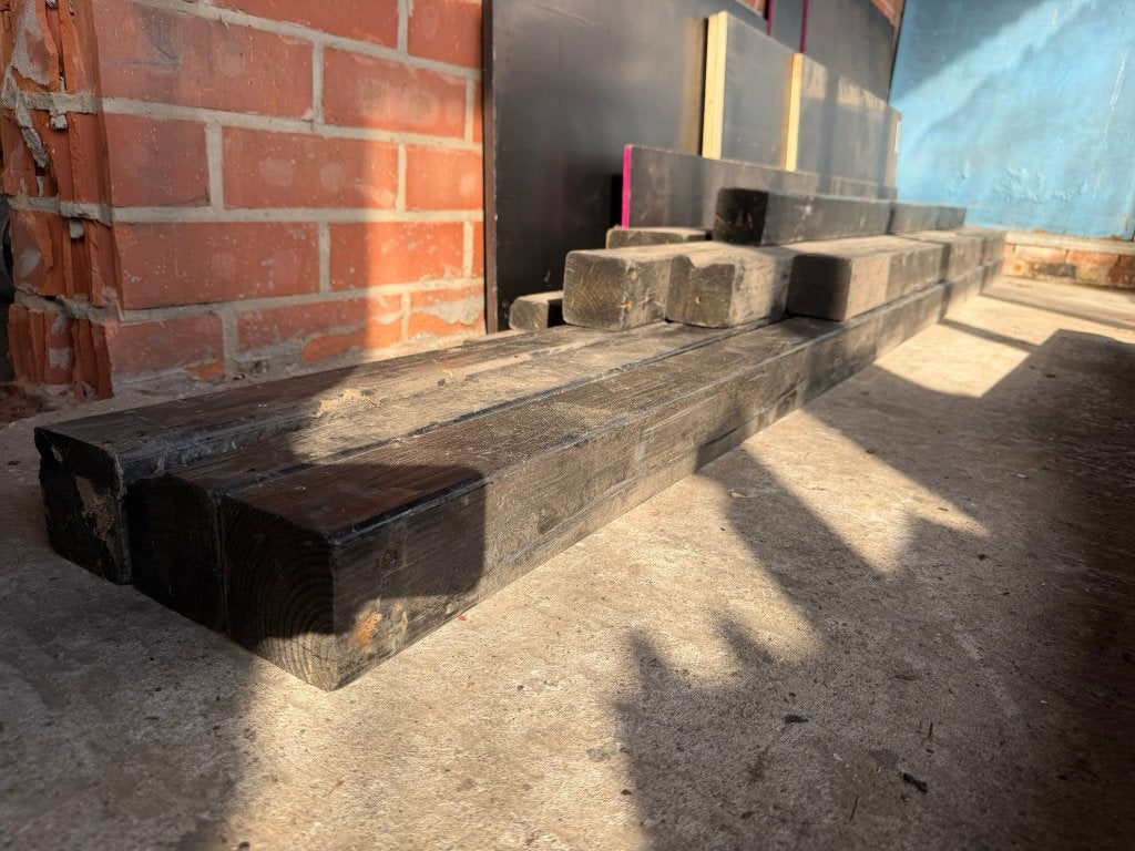 Partij houten balken, Ophalen, Gebruikt, Balken, Hardhout
