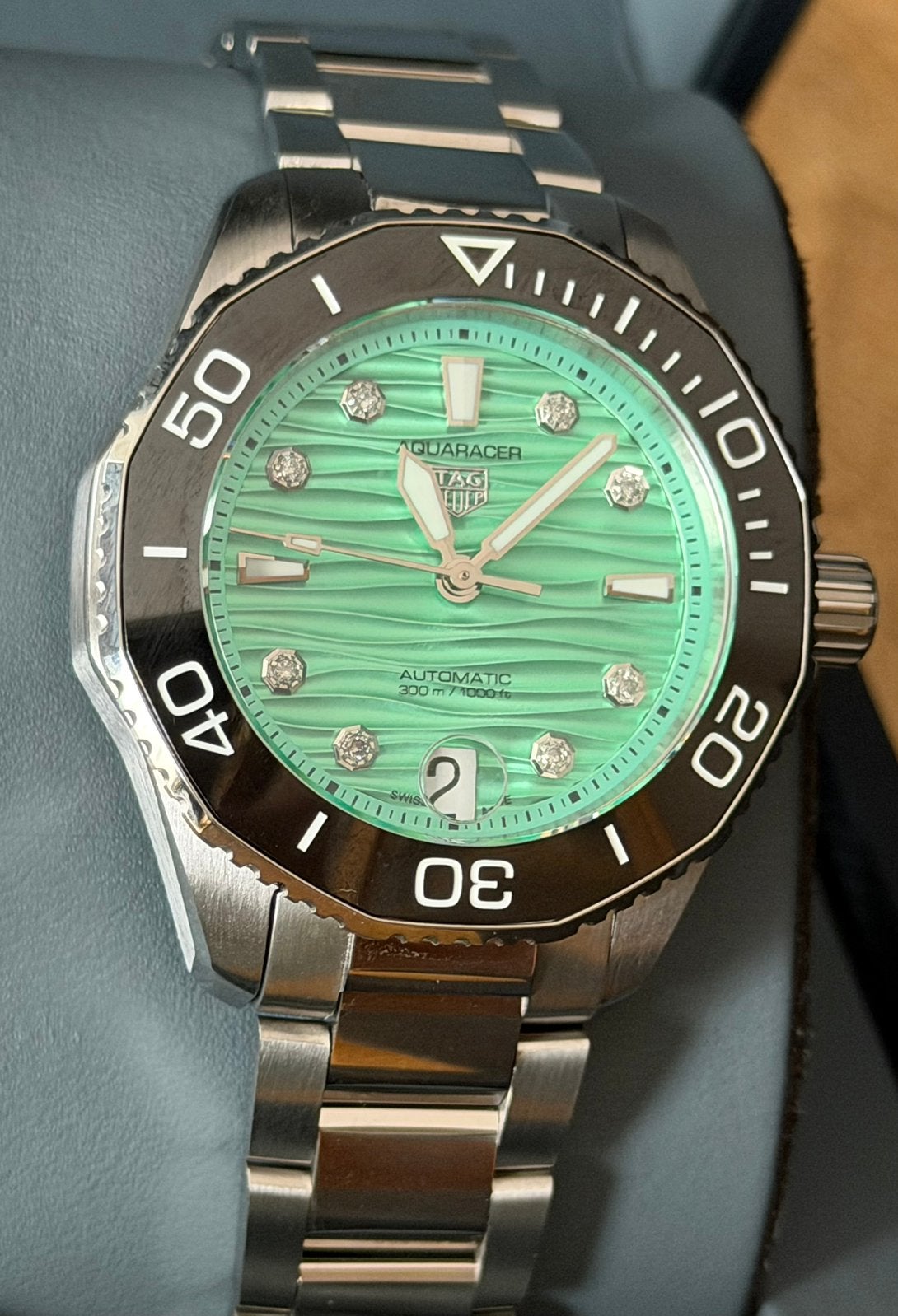 TAG Heuer Aquaracer Lady 300 Automatic Diamonds, Ophalen, Zo goed als nieuw