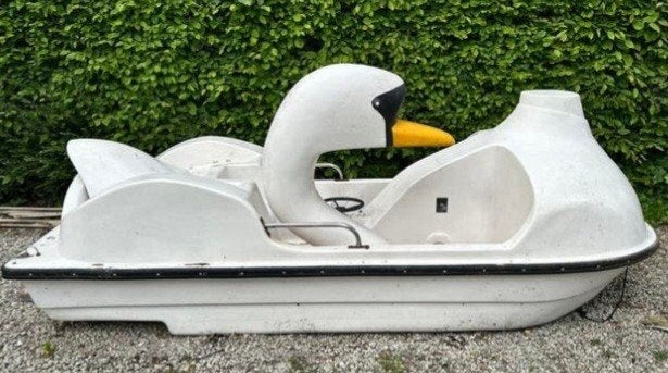 waterfiets retro zwaan, 2 persoons, Ophalen