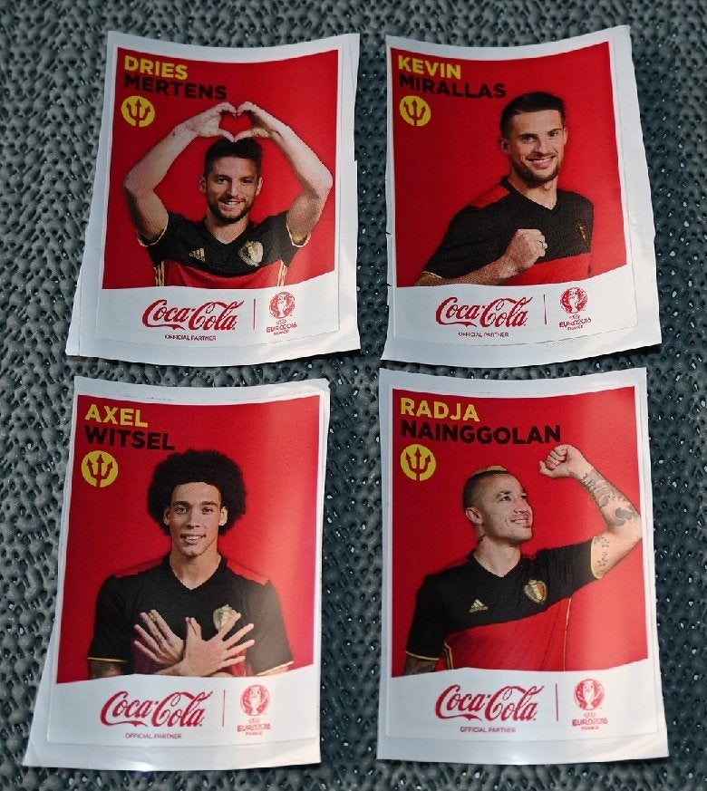 Série Coca Cola de l'UEFA Euro 2016 complète (16 pièces), Collections, Envoi, Comme neuf, Affiche, Image ou Autocollant