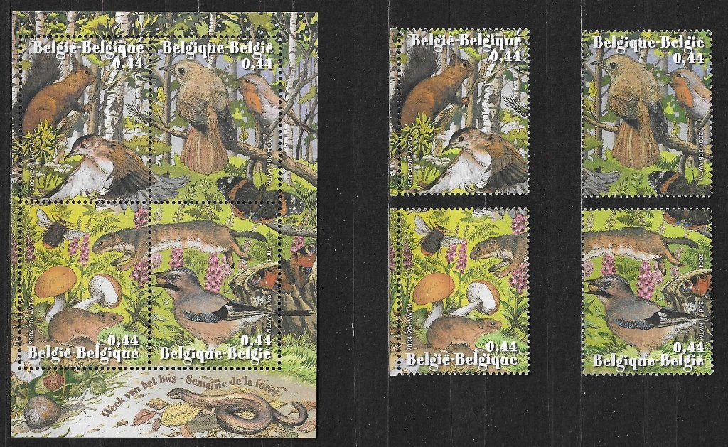 België OPC 3312-15 + BL115 Natuur Week van het bos **, Ophalen of Verzenden, Postfris, Postfris