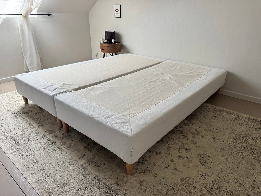 2 boxsprings van IKEA van 90x200 cm, Ophalen, Gebruikt, 90 cm, Tweepersoons
