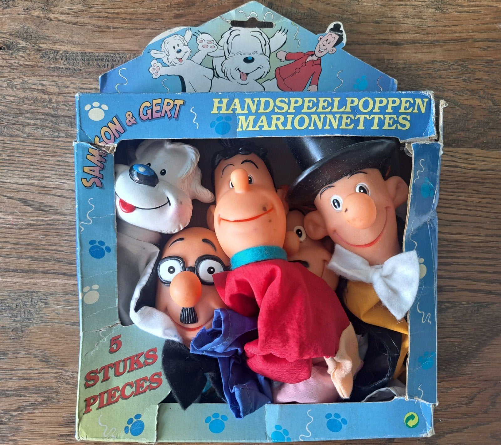 Samson & Gert poppenkast + originele verpakking, Kinderen en Baby's, Ophalen of Verzenden, Gebruikt