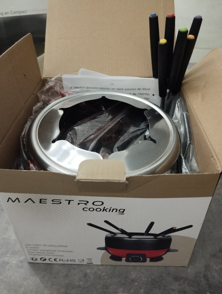 NEUF, dans son carton, appareil à fonfue avec 6 fourchettes, Electroménager, Fondue, Enlèvement ou Envoi, Neuf
