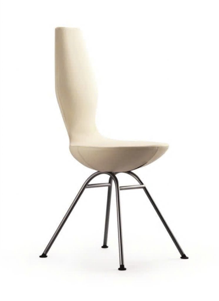 wit leren stoelen vier stuks, Ophalen, Scandinavisch design, Wit, Zo goed als nieuw