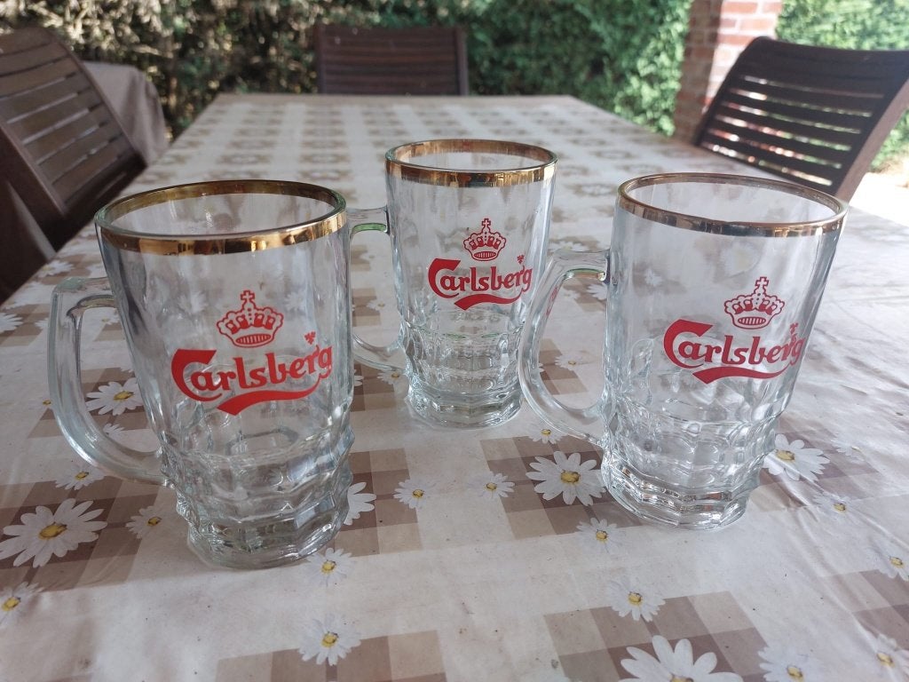 Carlsberg glazen 0,5 liter, Verzamelen, Ophalen of Verzenden, Zo goed als nieuw, Glas of Glazen, Overige merken