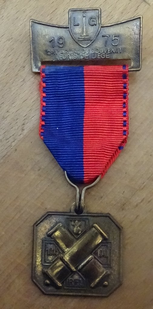MEDAILLE DE MARCHE DES FORTS DE LIEGE, Collections, Objets militaires | Général, Envoi, Armée de terre, Ruban, Médaille ou Ailes