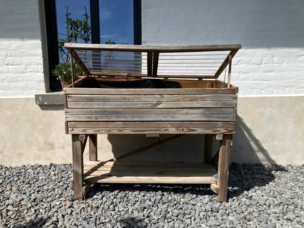 Verhoogde moestuinserre op poten 225 L, Ophalen, Gebruikt, 100 cm of meer, 60 cm of meer