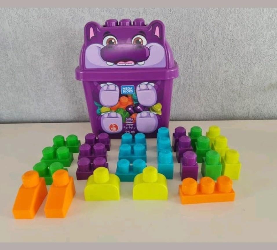 Grote blokken : Mega bloks : silly hippo / nijlpaard, Kinderen en Baby's, Speelgoed | Bouwstenen, Ophalen of Verzenden