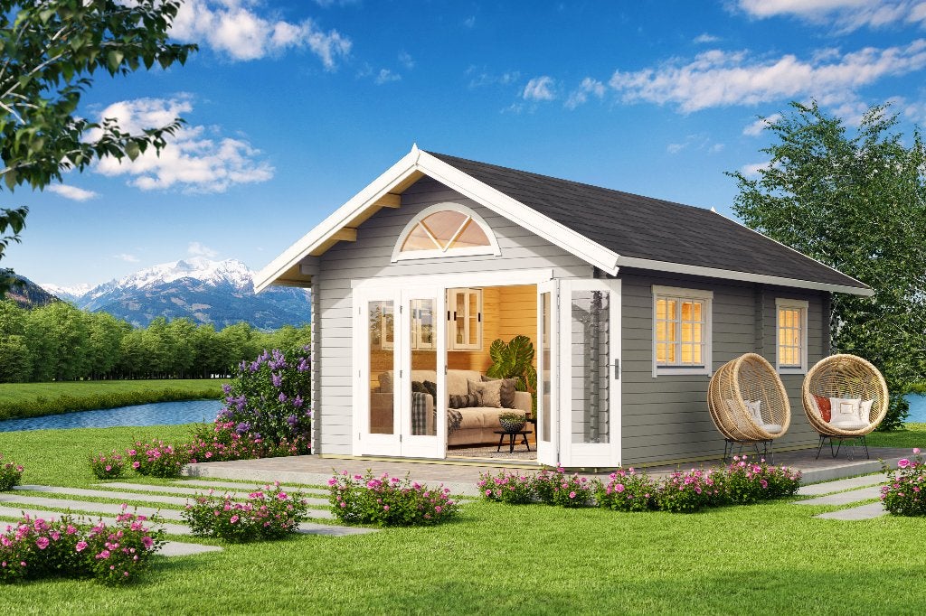 Chalet Caroline 2.3 Cabane en rondins 40 mm, Envoi, Neuf