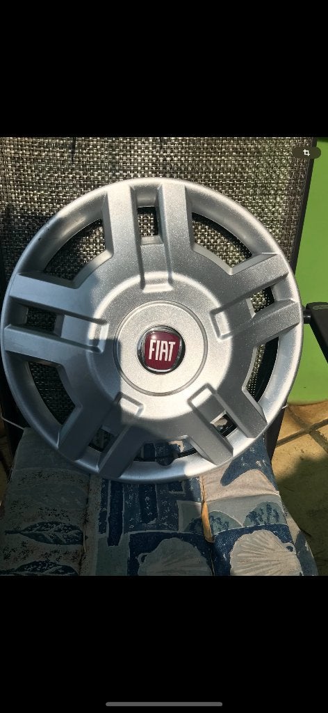 Originele wieldoppen van Fiat - Set van 4 - Zeer goede staat, Ophalen, Zo goed als nieuw