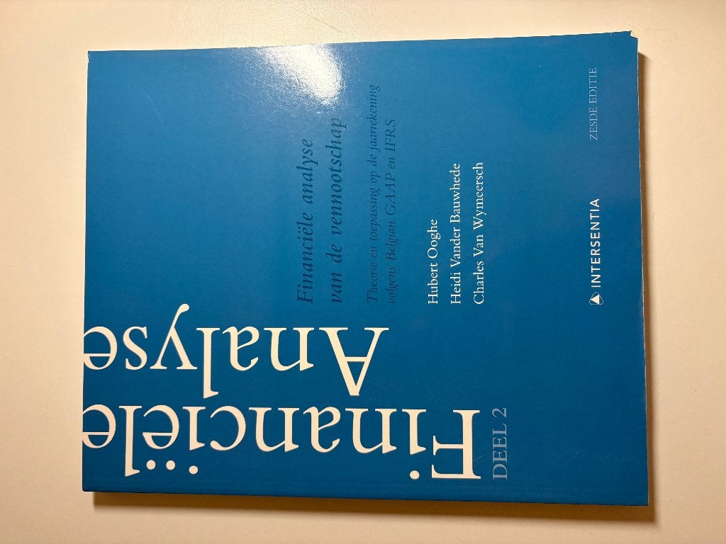 Handboeken Financiële analyse van de onderneming Ugent, Boeken, Ophalen of Verzenden, Nieuw, Accountancy en Administratie, Intersentia