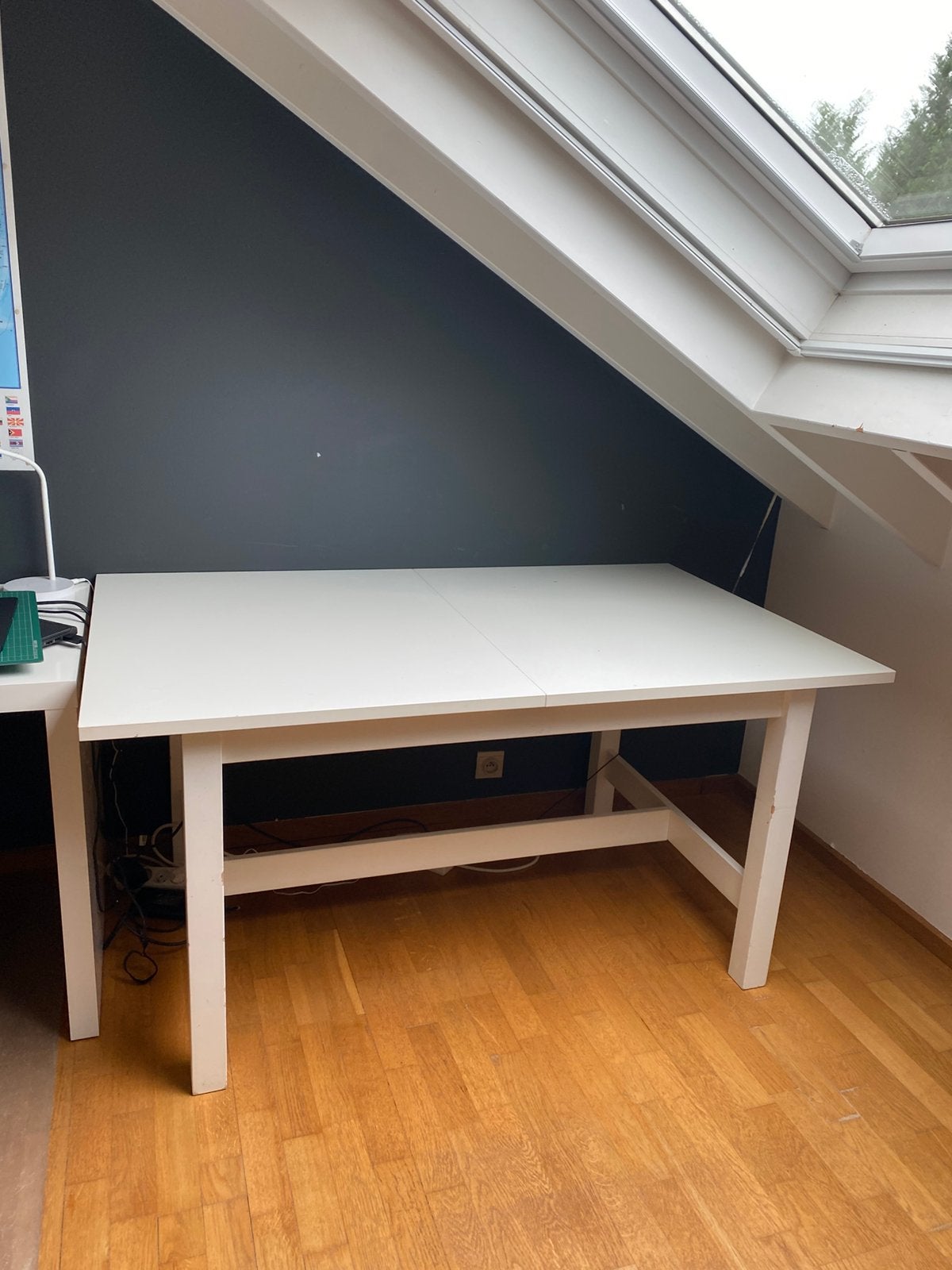 Eettafel Ikea uitschuifbaar, Huis en Inrichting, Tafels | Eettafels, Ophalen, Gebruikt, 50 tot 100 cm, Vijf personen of meer
