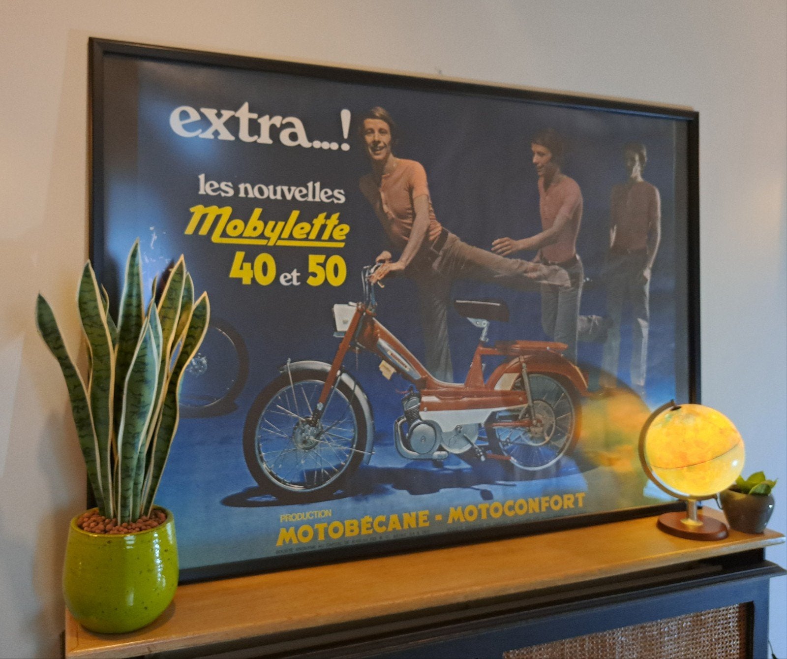 Affiche publicitaire Mobylette MOTOBECANE A20, Neuf, Enlèvement ou Envoi, Gravure, Autres sujets/thèmes