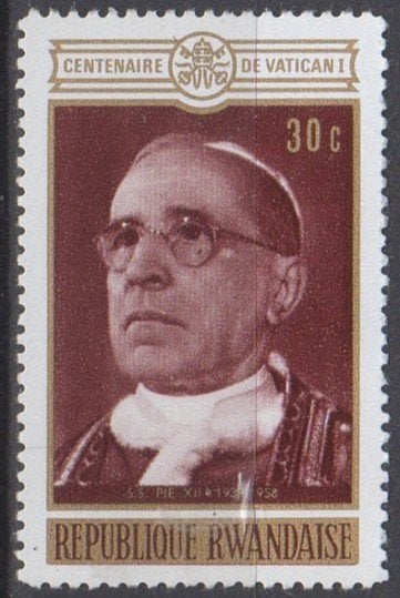 Rwanda - Paus Pius XII - 1970, Verzenden, Postfris
