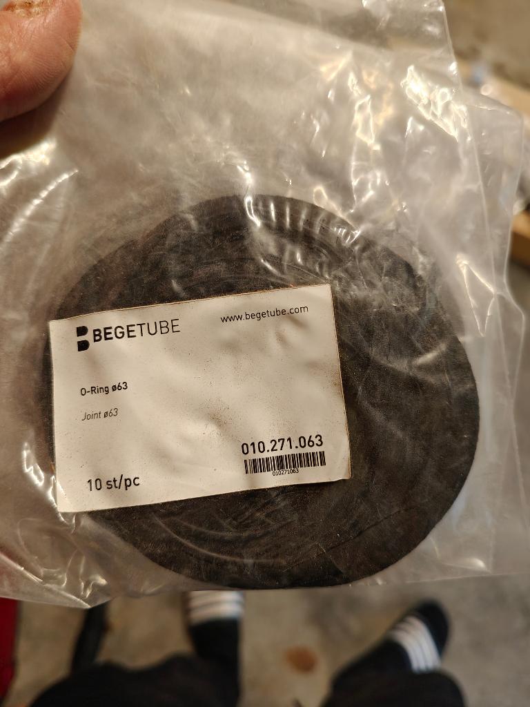 Begetube O-ring 63 mm - 50 stuks, Doe-het-zelf en Bouw, Ventilatie en Afzuiging, Ophalen, Nieuw