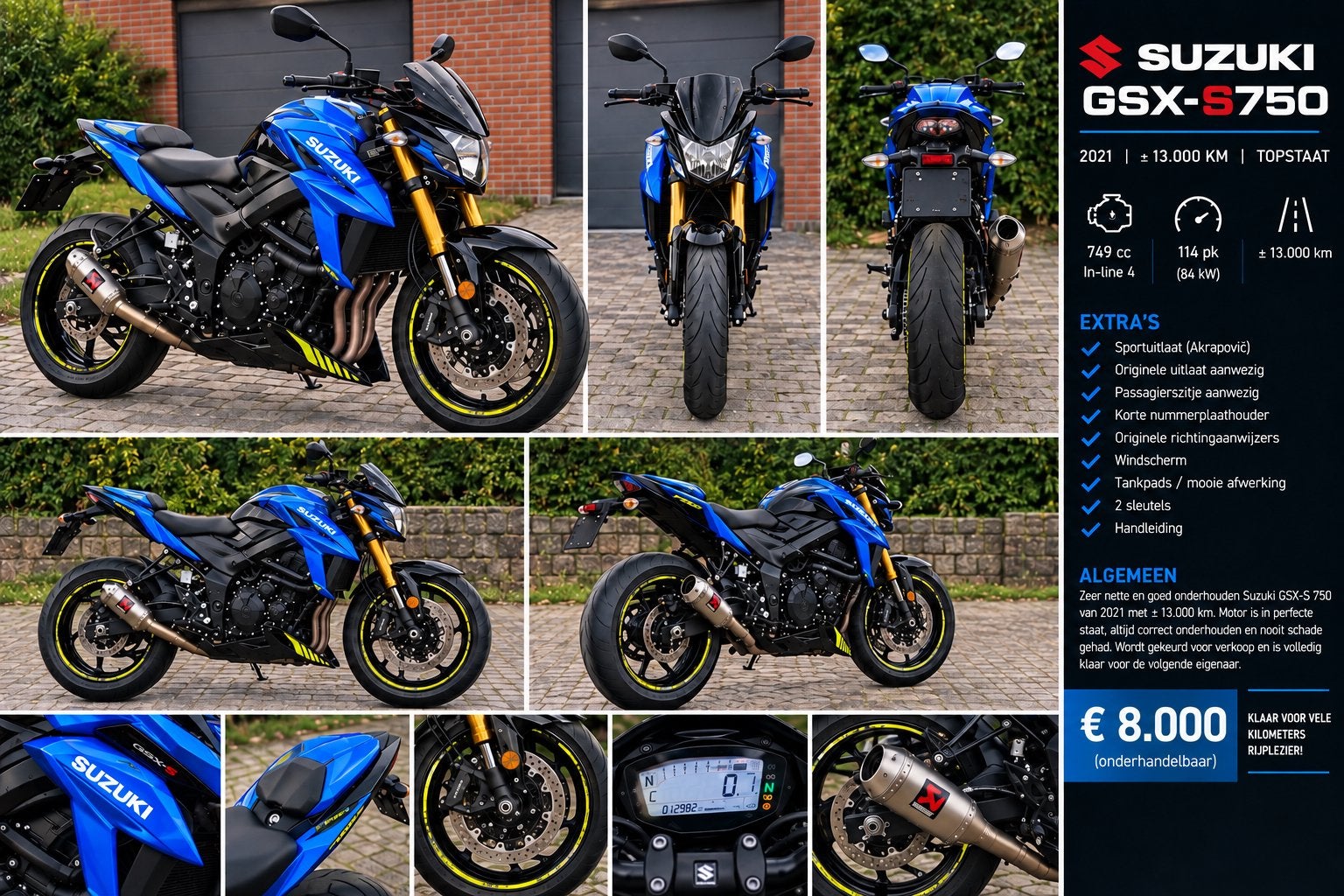 Suzuki GSX-S 750, Ophalen, Zo goed als nieuw