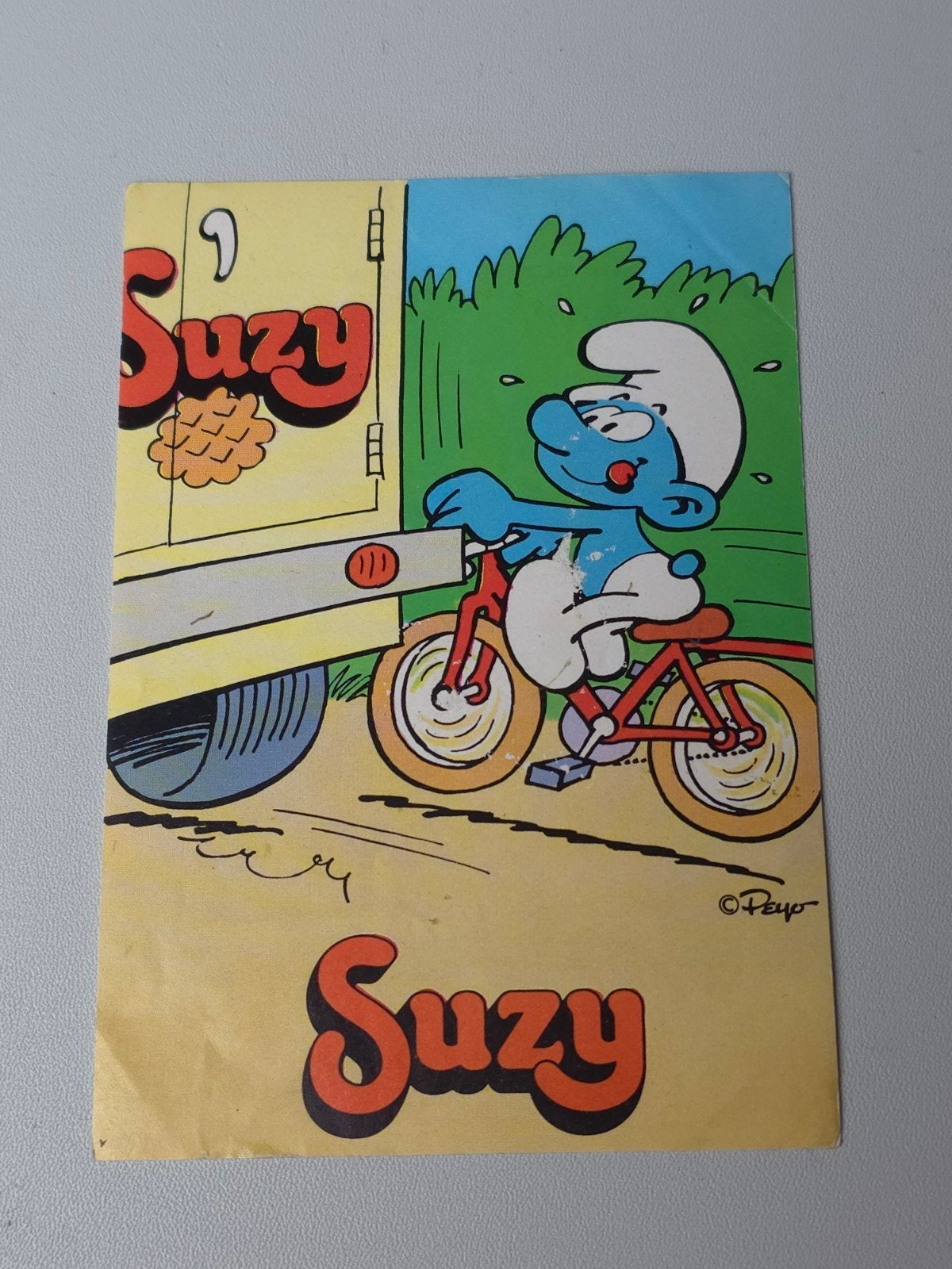 autocollant Schtroumpf Suzy no 12, Envoi, Comme neuf, Différents Schtroumpfs, Autres types