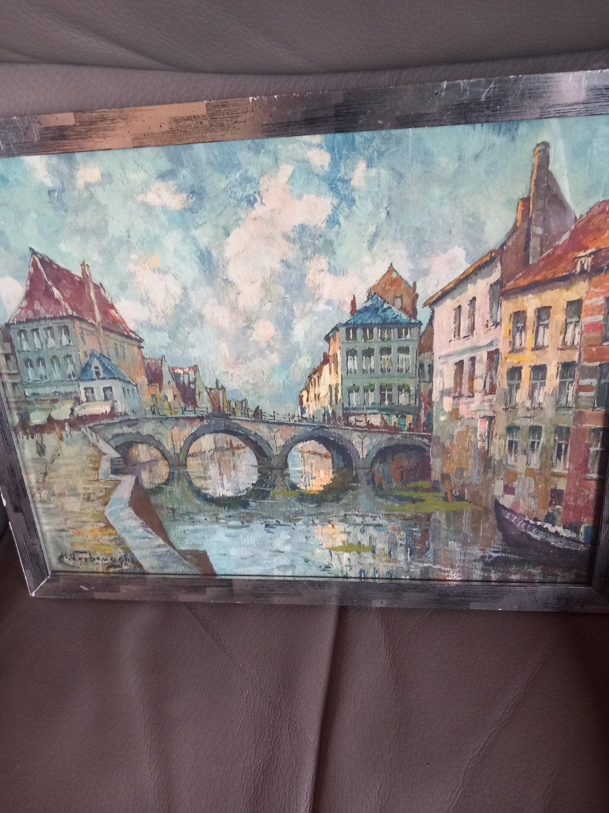 Pont des Augustins Brugge, Antiquités & Art, Art | Peinture | Abstraite, Enlèvement