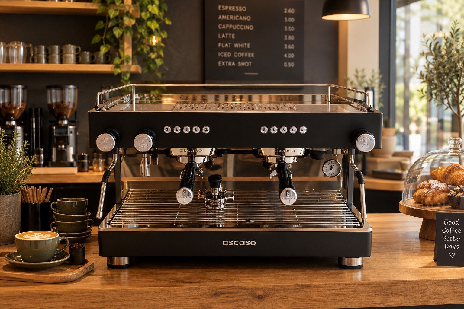 Machine à café Ascaso Barista Zero PLUS, 2 groupes, Enlèvement, Cafetière
