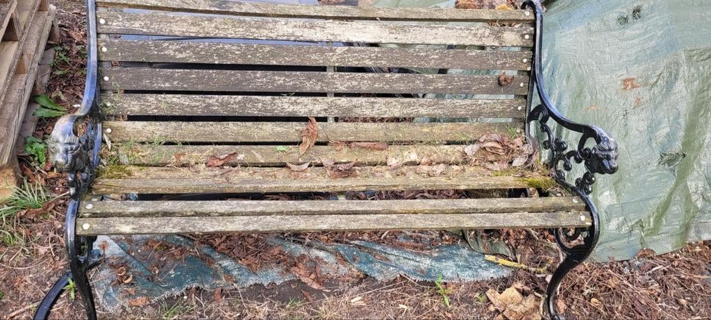 Armature banc de jardin en fonte ancienne vintage à restaure, Jardin & Terrasse, Enlèvement