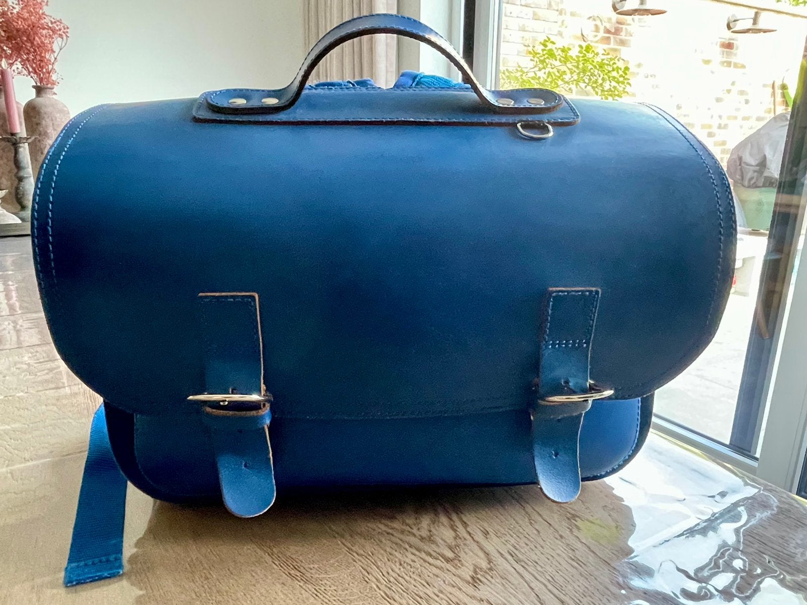 Own Stuff Lederen Boekentas - Marine blauw, Cuir, Enlèvement, Utilisé, Bleu