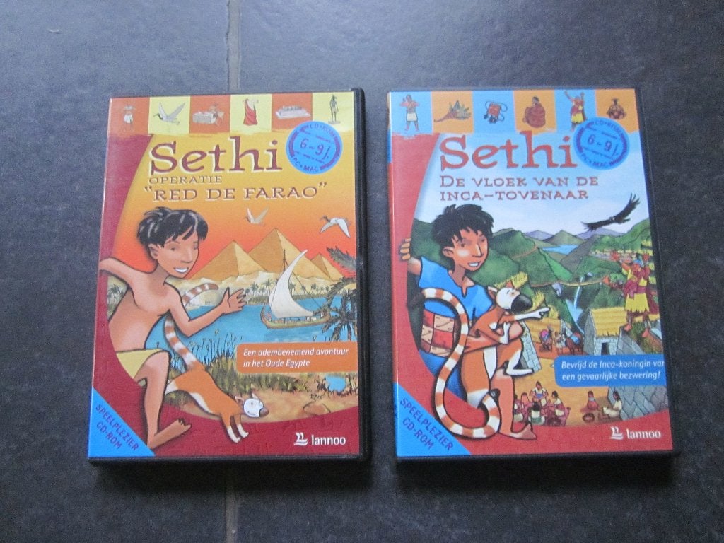 2 PC cd- roms van Sethi van Lannoo, Consoles de jeu & Jeux vidéo, Jeux | PC, Enlèvement ou Envoi, 1 joueur, À partir de 7 ans