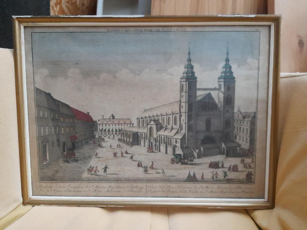 Ingekleurde ets, georg Balthasar Probst, Breslavia, 18e E., Enlèvement, Eau-forte