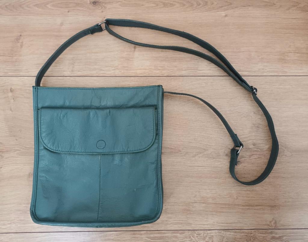 Leren handtas - White Stuff - groen, Handtassen en Accessoires, Tassen | Damestassen, Verzenden, Groen, Handtas