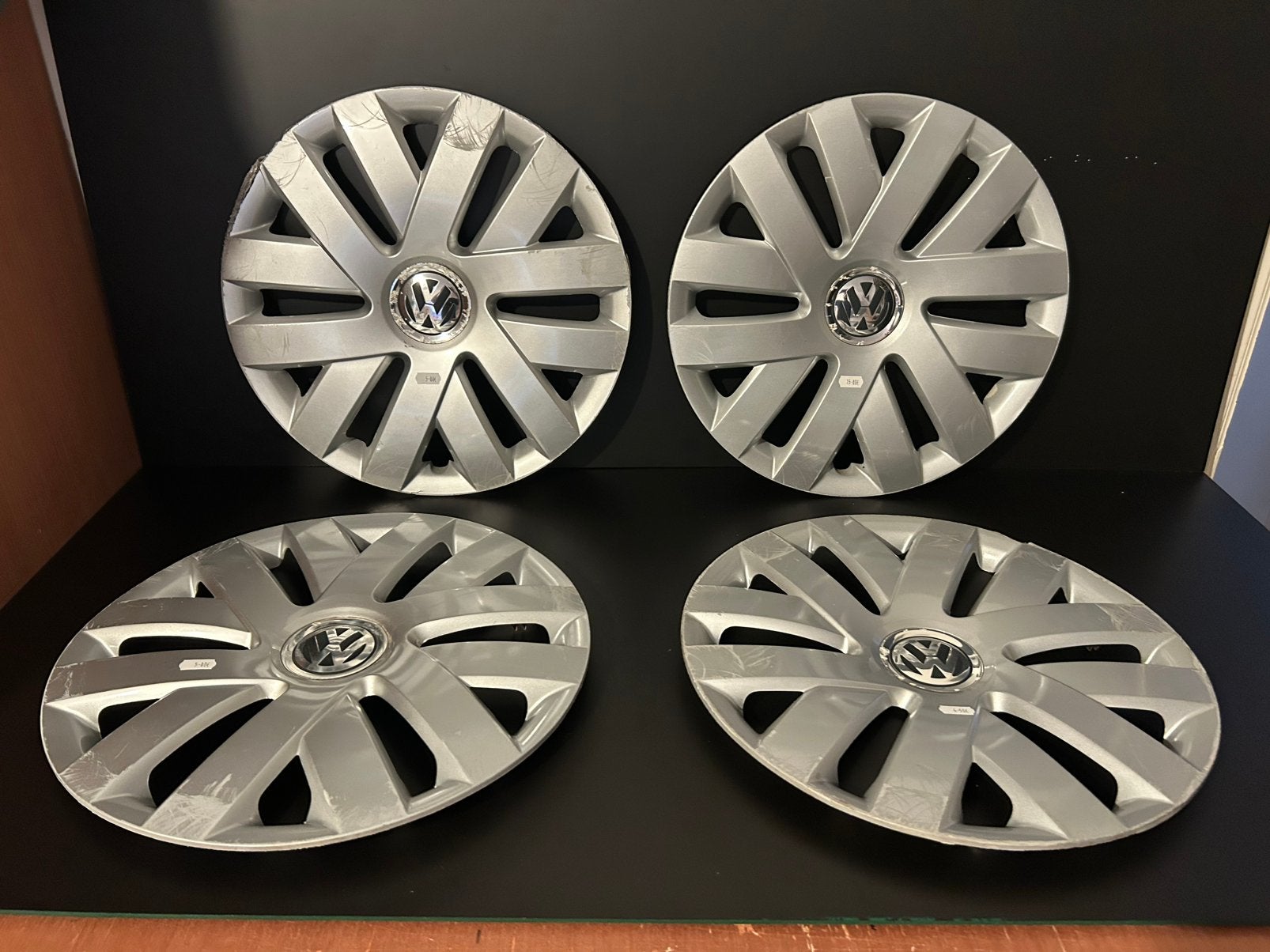 4 enjoliveurs d’origine vw polo 15", Enlèvement ou Envoi, Utilisé