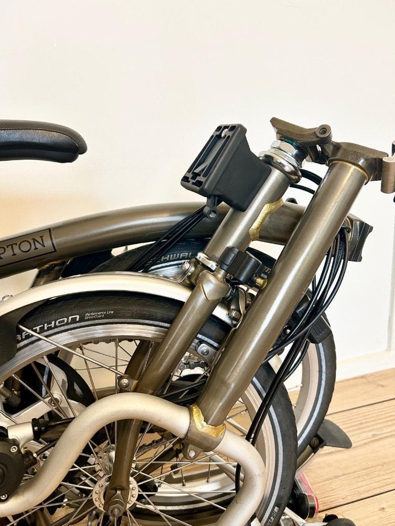 Z.g.a.n. BROMPTON M6R 6 versnellingen RAW LACQUER, met beurt, Enlèvement, Comme neuf, Brompton, Vitesses