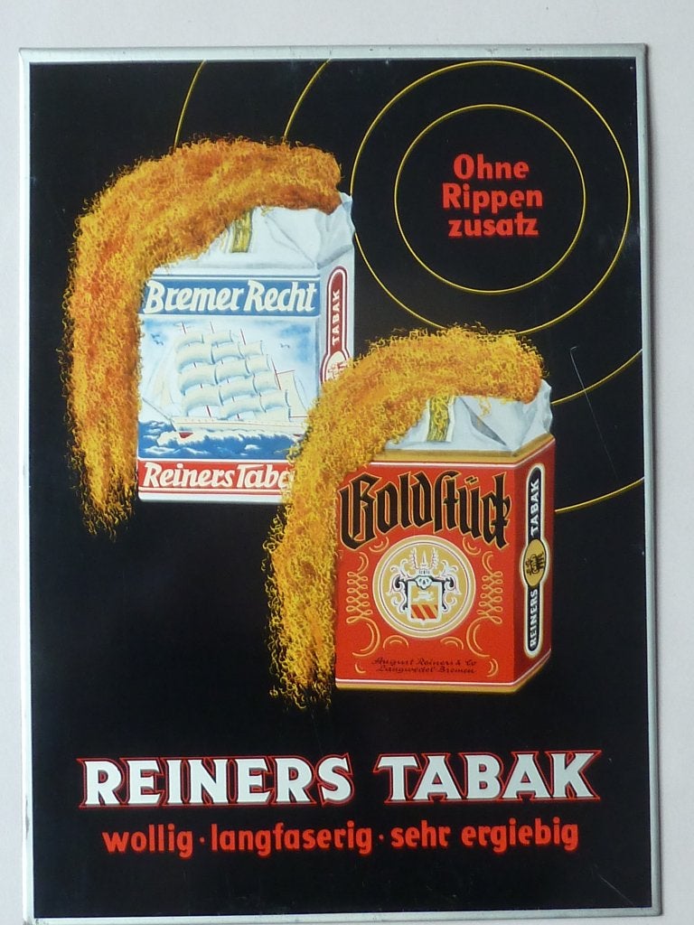 panneau publicitaire TOBACCO sans émail, Collections, Enlèvement ou Envoi, Panneau publicitaire