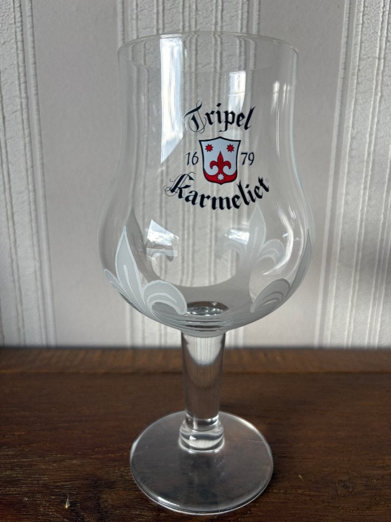 Ensemble de 4 verres à bière Triple Carmélite originaux, Enlèvement ou Envoi, Comme neuf, Verre ou Verres, Autres marques