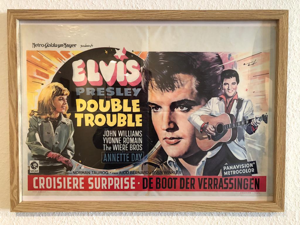 Film poster Elvis Presley Double Trouble 1967, Ophalen of Verzenden