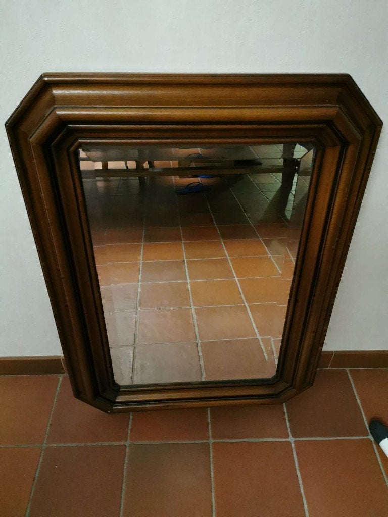 Spiegel eik antiek mooie staat, Antiquités & Art, Antiquités | Miroirs, Enlèvement