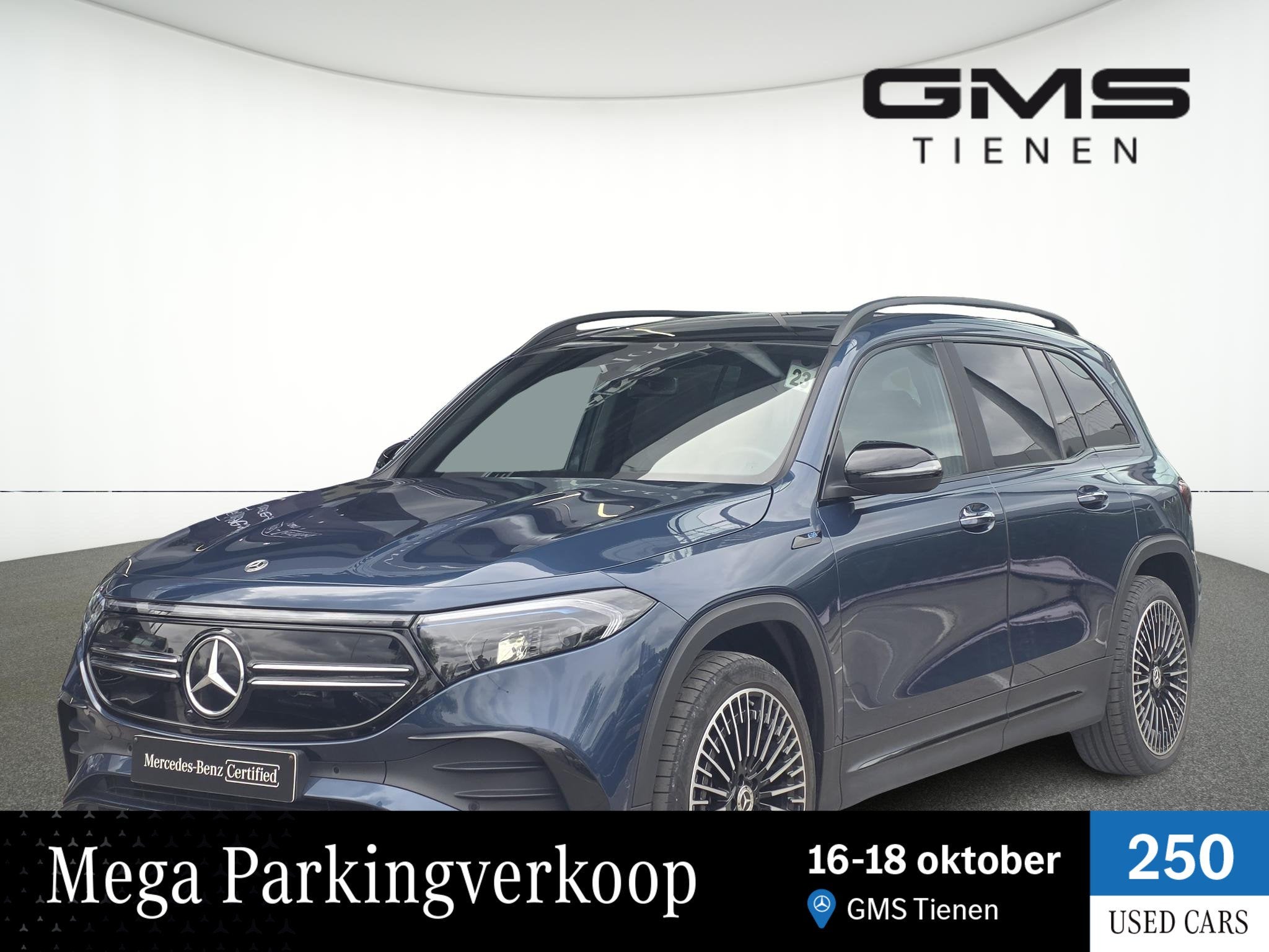 Mercedes-Benz EQB 300 4MATIC AMG Line 300 4MATIC AMG Line, Auto's, 2175 kg, Gebruikt, Blauw, Leder en Stof