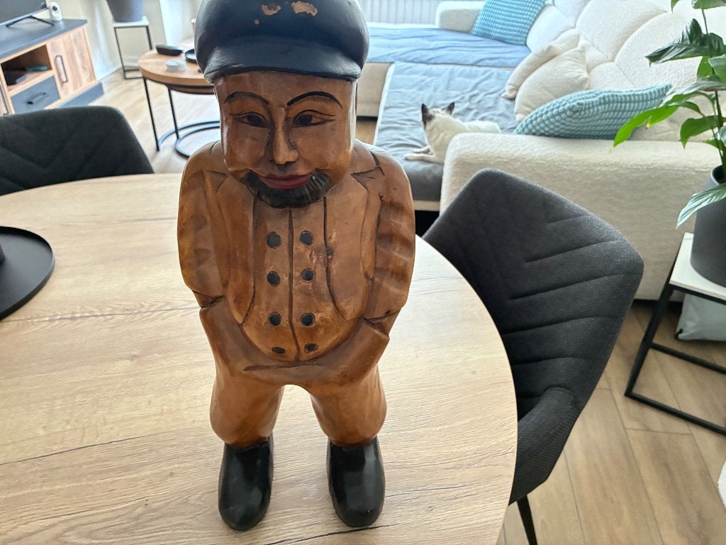 Beeld, Antiquités & Art, Art | Sculptures & Bois, Statue, Bois, Homme, 50 - 100 cm