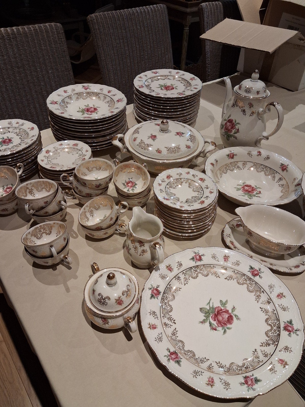 vintage servies zeh scherper 12 personen perfecte staat, Antiquités & Art, Antiquités | Services (vaisselle) complet, Enlèvement