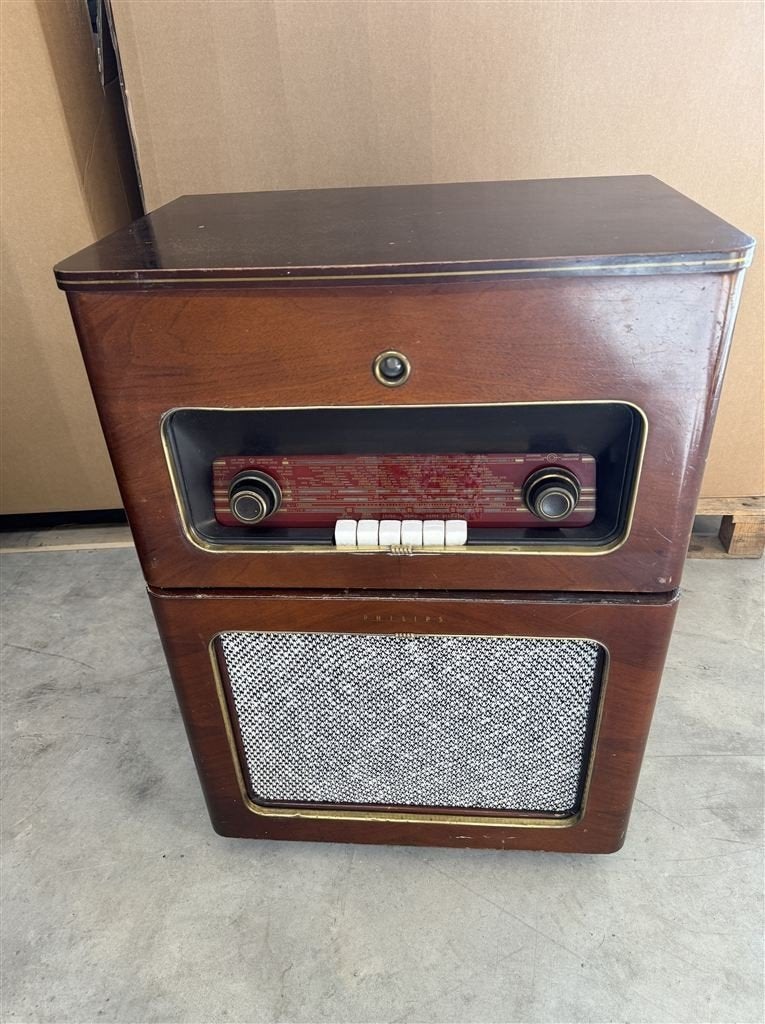 Philips - Monarch grammofoon radio speler, Antiek en Kunst, Ophalen of Verzenden