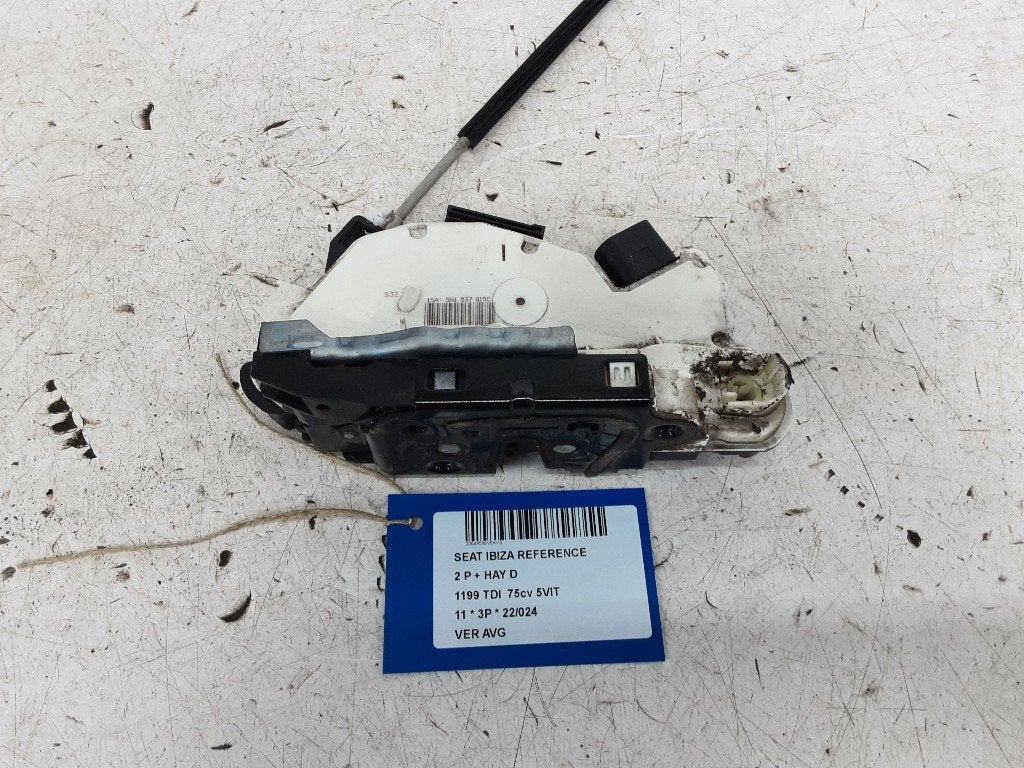 SERRURE DE PORTE AVANT GAUCHE Seat Ibiza IV SC (6J1), Utilisé, Gauche, Seat