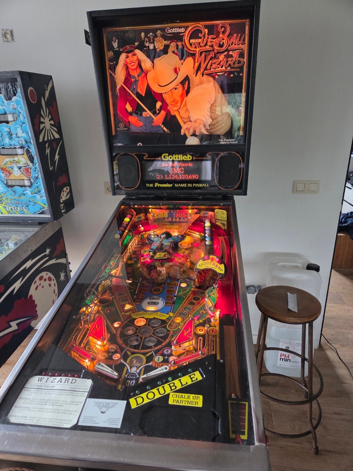gottlieb cueball wizard flipperkast, Ophalen, Gottlieb